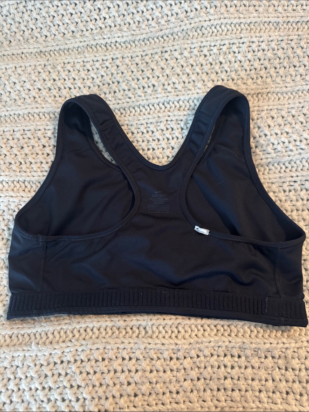 Nike Navy Racerback Sports Bra with White Swoosh - Picture 6 of 6